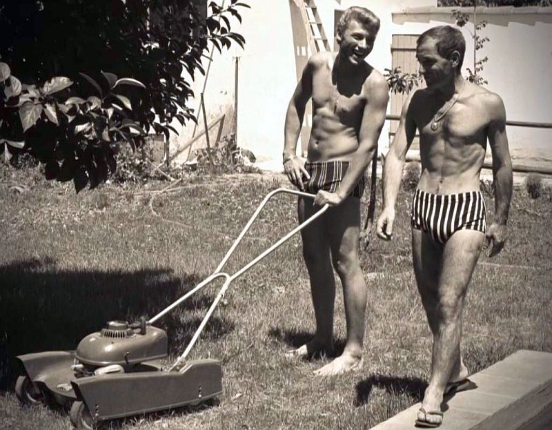 Charles Aznavour et Johnny Hallyday