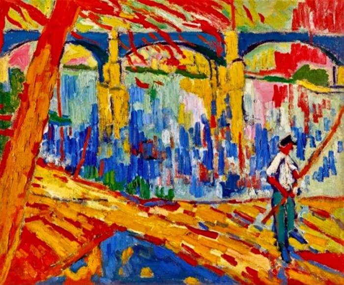 p&ecirc;cheur &agrave; CHatou   par  Maurice de Vlaminck 