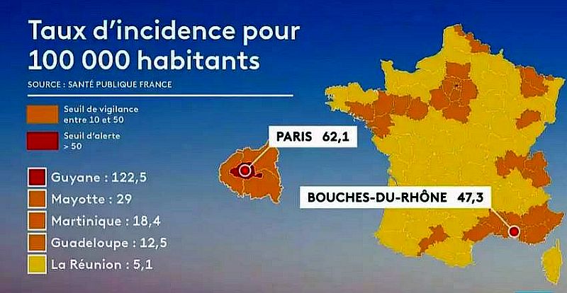 Taux incidence covid aout 2020